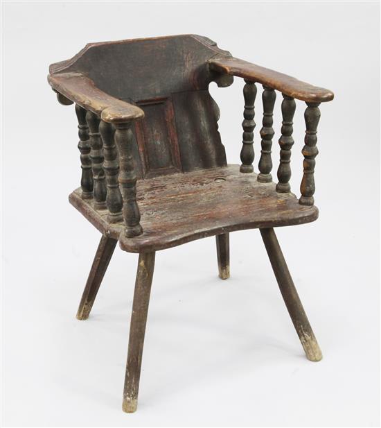 A 19th century primitive armchair